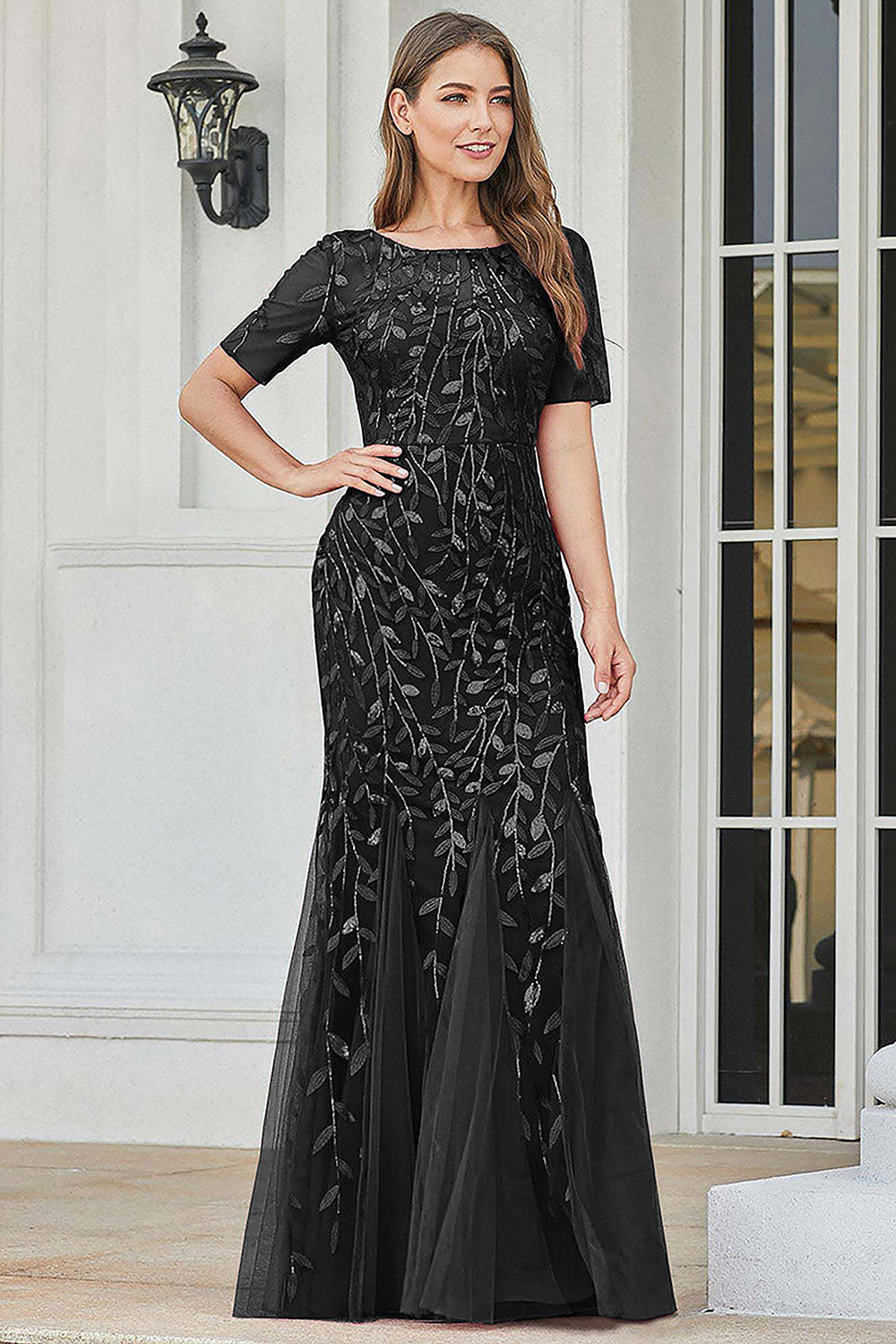 Embroidered Lace Mermaid Long Prom & Mother Of The Bride Dress AC7707-0