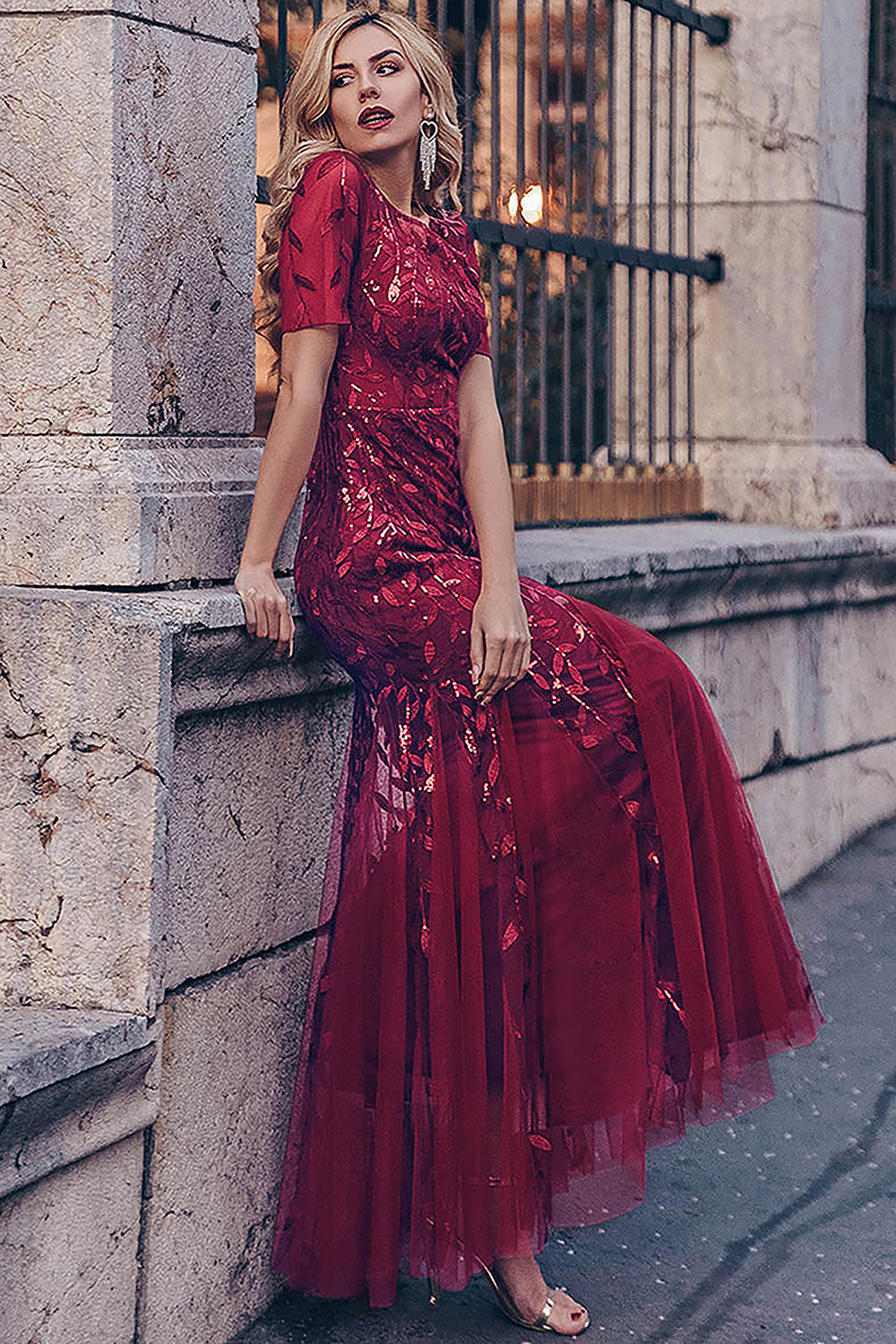 Embroidered Lace Mermaid Long Prom & Mother Of The Bride Dress AC7707-4