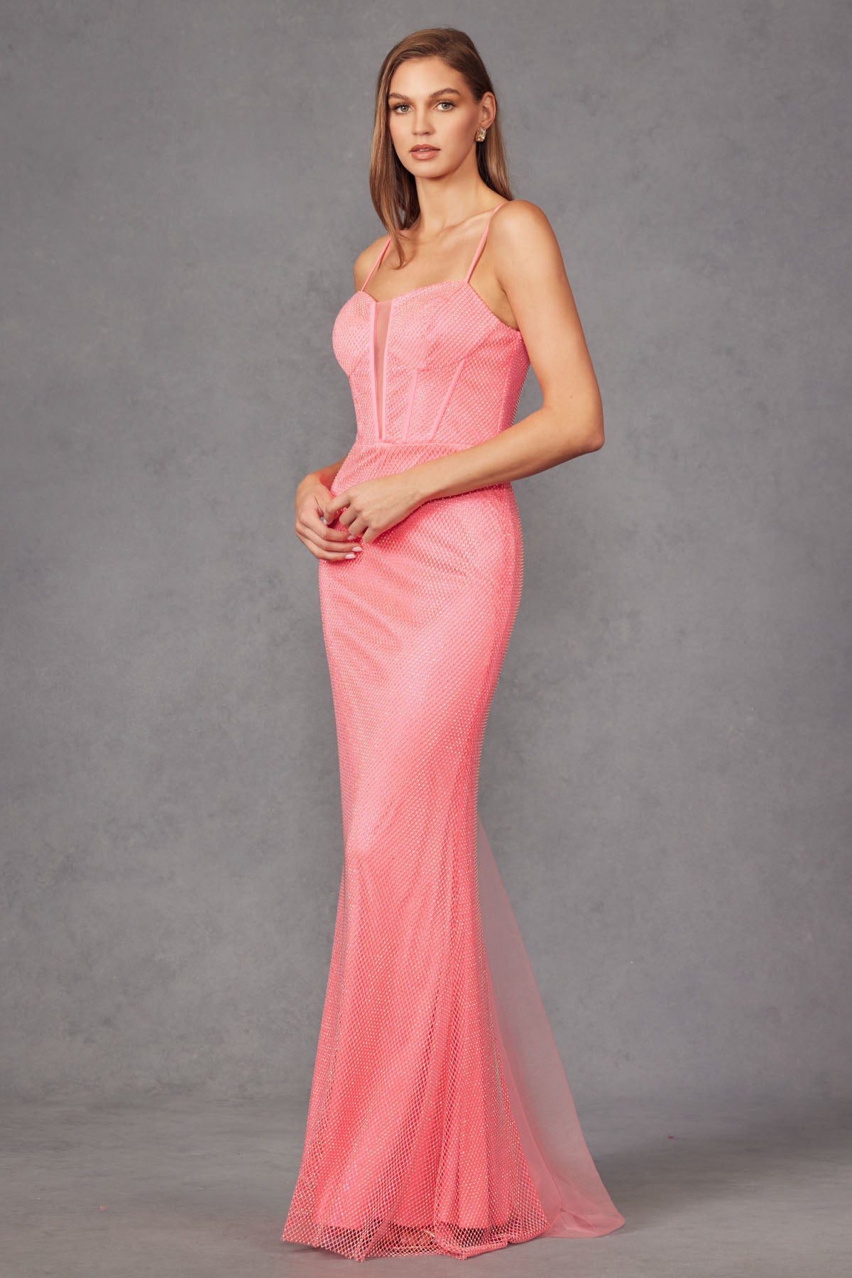 Elegant Beaded Embellished A-Line Long Formal Prom Evening Gown JTJT2470S-2