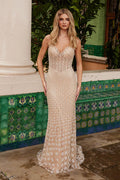 Elegant Embellished Formal Long Special Occasion Gown Detailed NXC1603