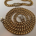 10mm Cuban Chain Set - Diamond Lock | Gold Nation-0