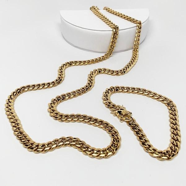 10mm Cuban Chain Set - Box Lock | Gold Nation-0