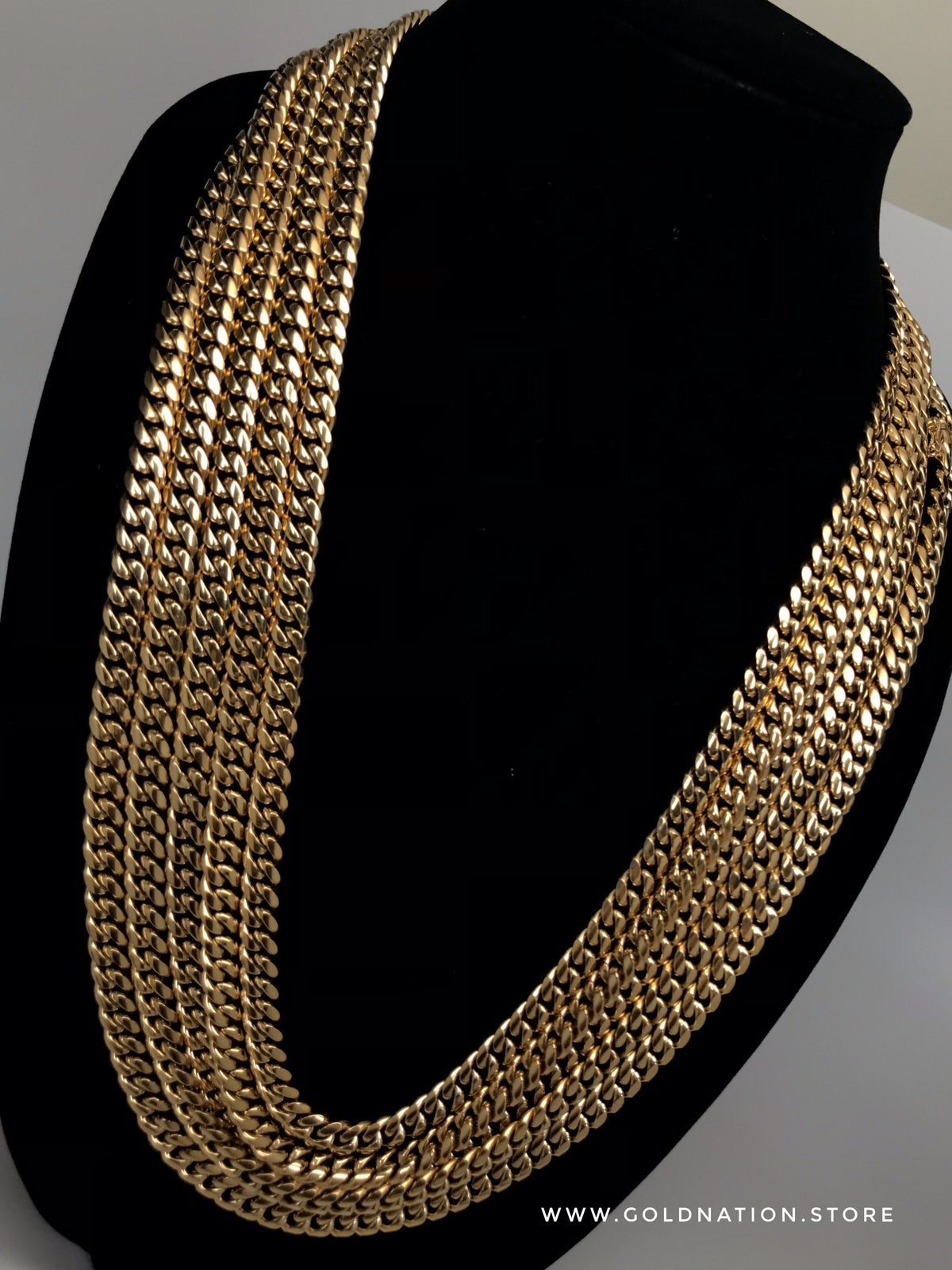 10mm Cuban Chain Set - Box Lock | Gold Nation-1