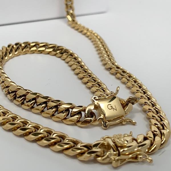 10mm Cuban Chain Set - Box Lock | Gold Nation-2