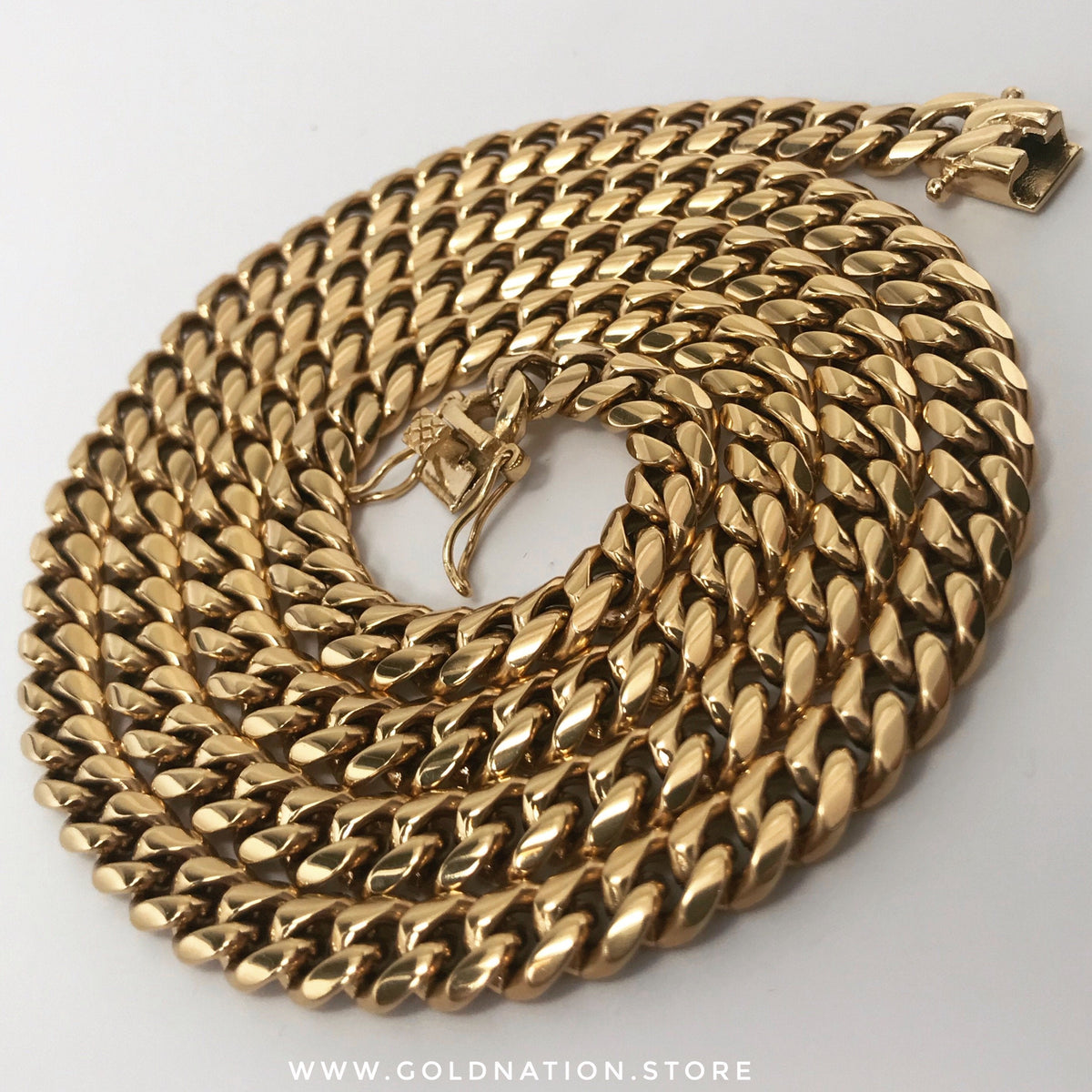 10mm Cuban Chain Set - Box Lock | Gold Nation-3