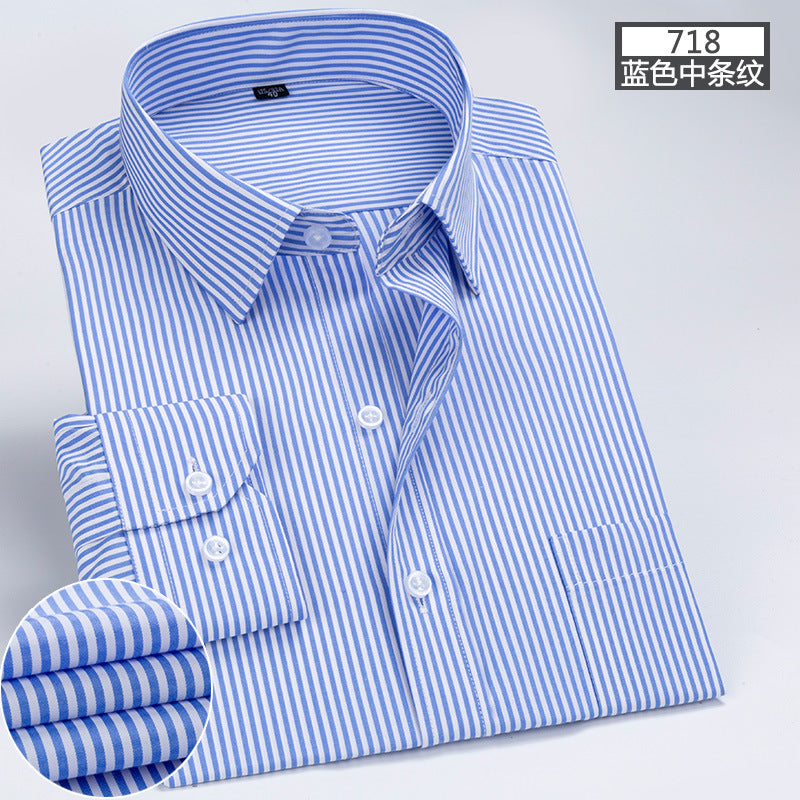 Men's Striped Business Casual Shirt