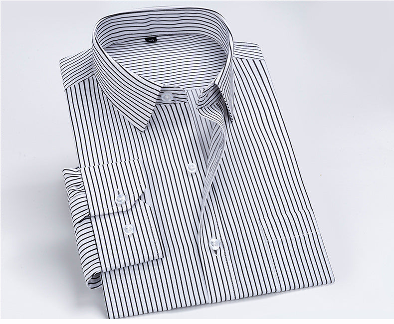Men's Striped Business Casual Shirt
