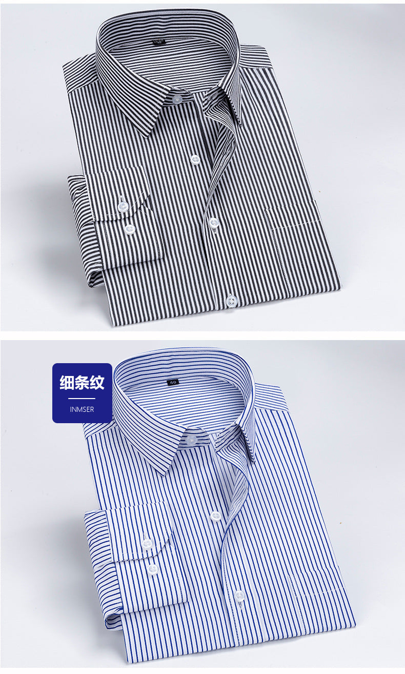 Men's Striped Business Casual Shirt
