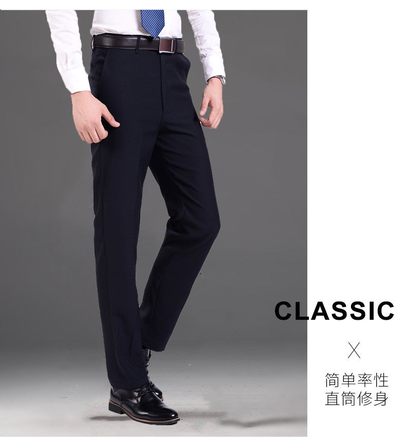 Men's Slim-Fit Business Trousers