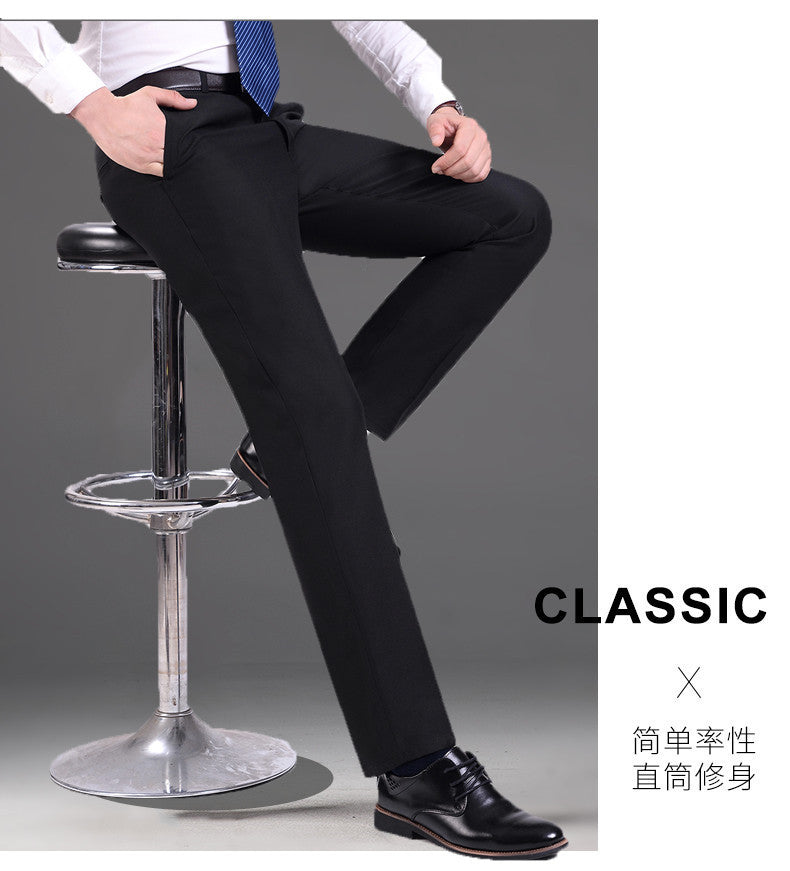 Men's Slim-Fit Business Trousers