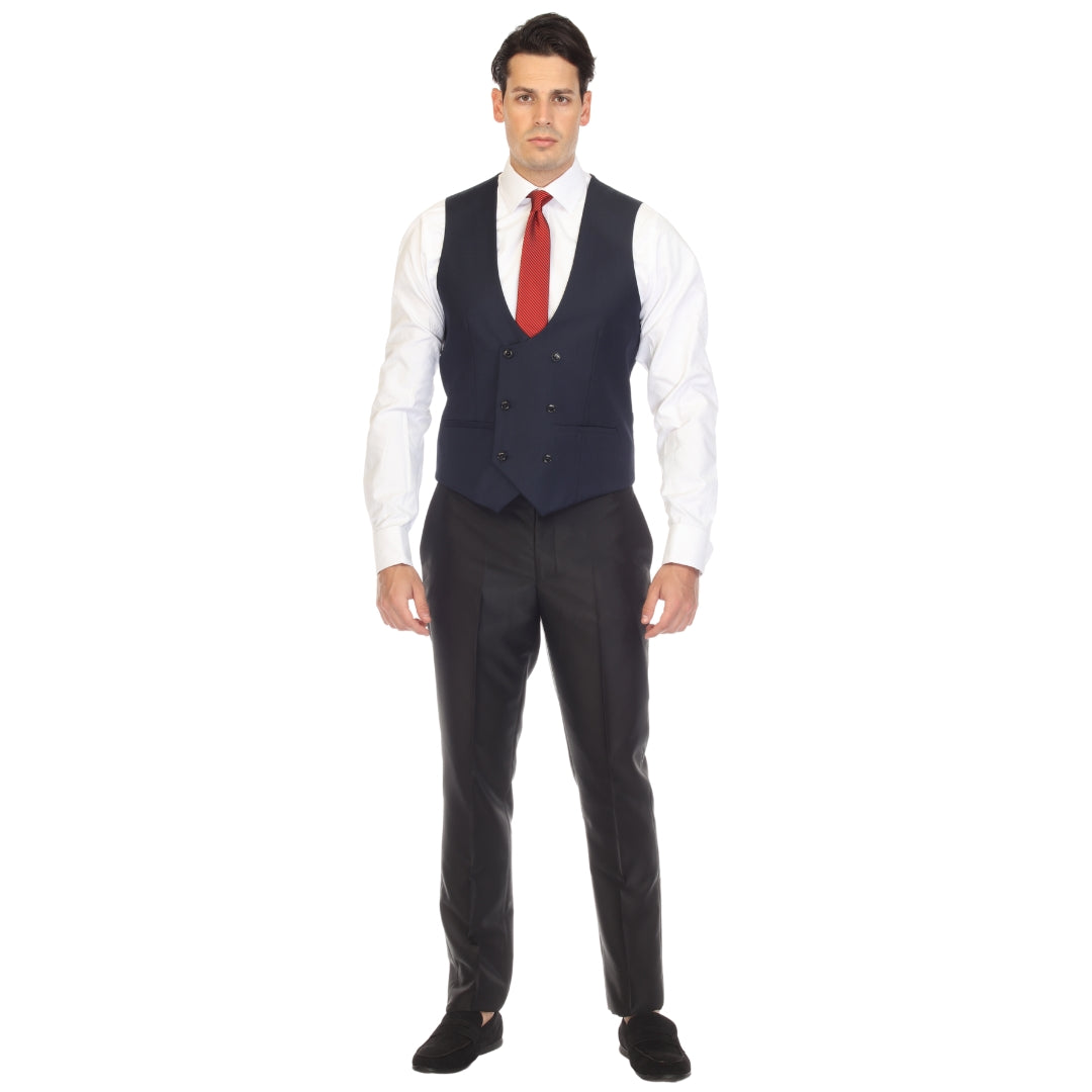 Cruz Mens Double Breasted Navy Vest-2