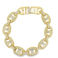 CZ Gucci Link Chain Bracelet (I328)-0