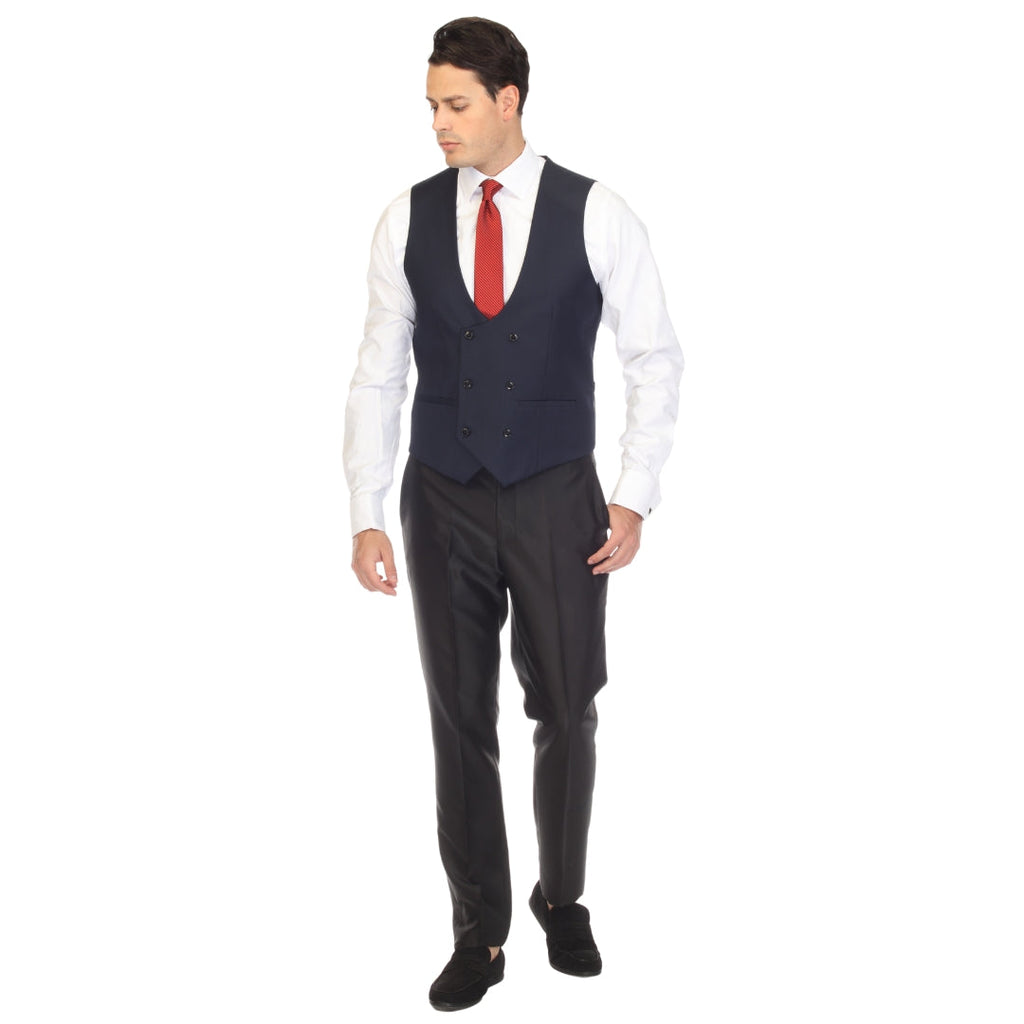 Cruz Mens Double Breasted Navy Vest-3