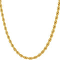 2mm Rope Chain 24k Gold Plated Necklaces-2