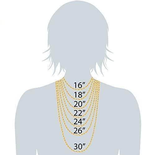 2mm Rope Chain 24k Gold Plated Necklaces-4