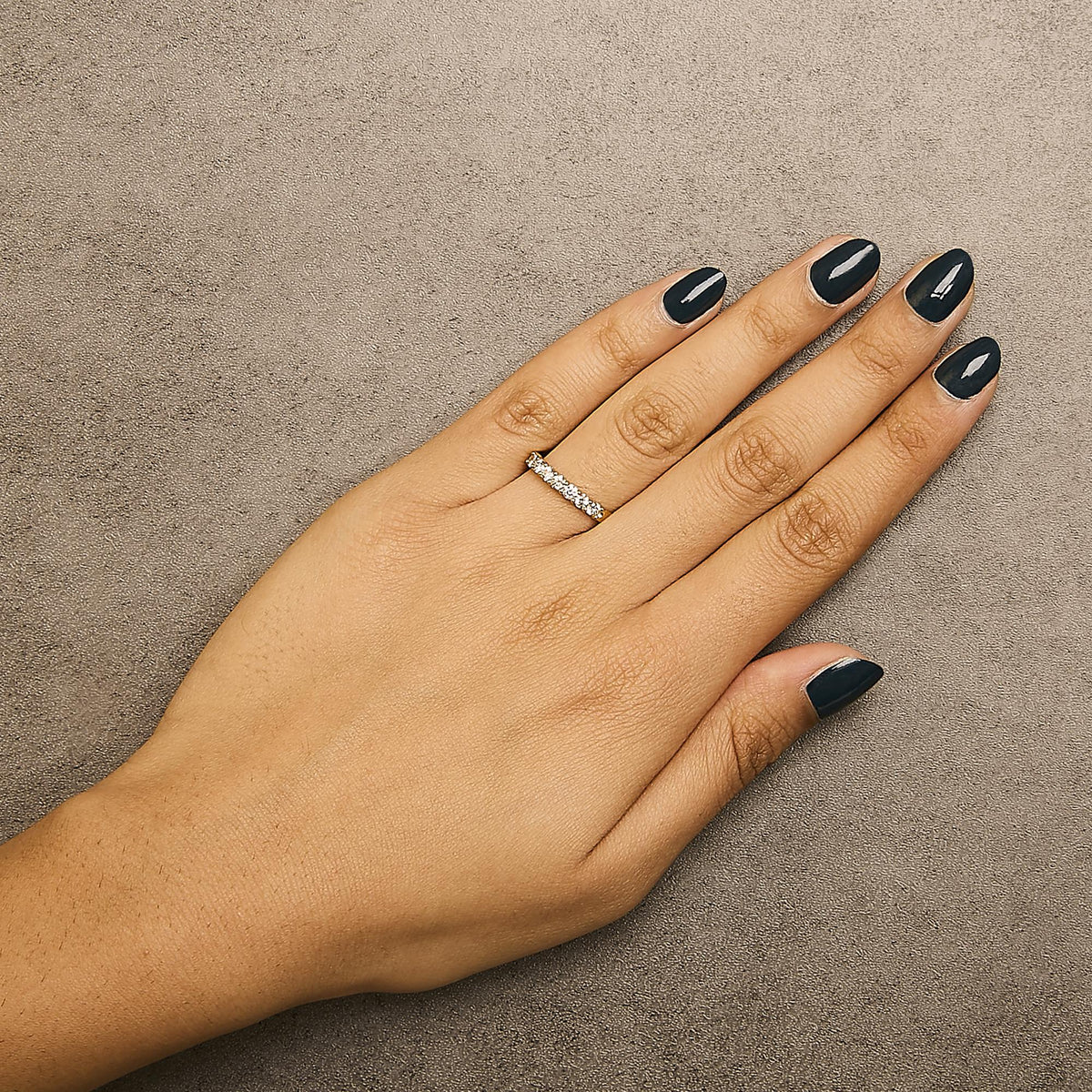 14K Gold 1/2 Cttw Diamond 7 Stone Band Ring-2