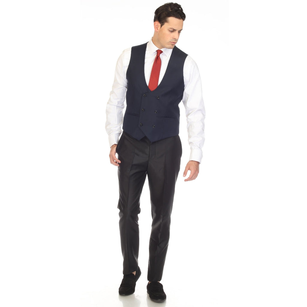 Cruz Mens Double Breasted Navy Vest-4