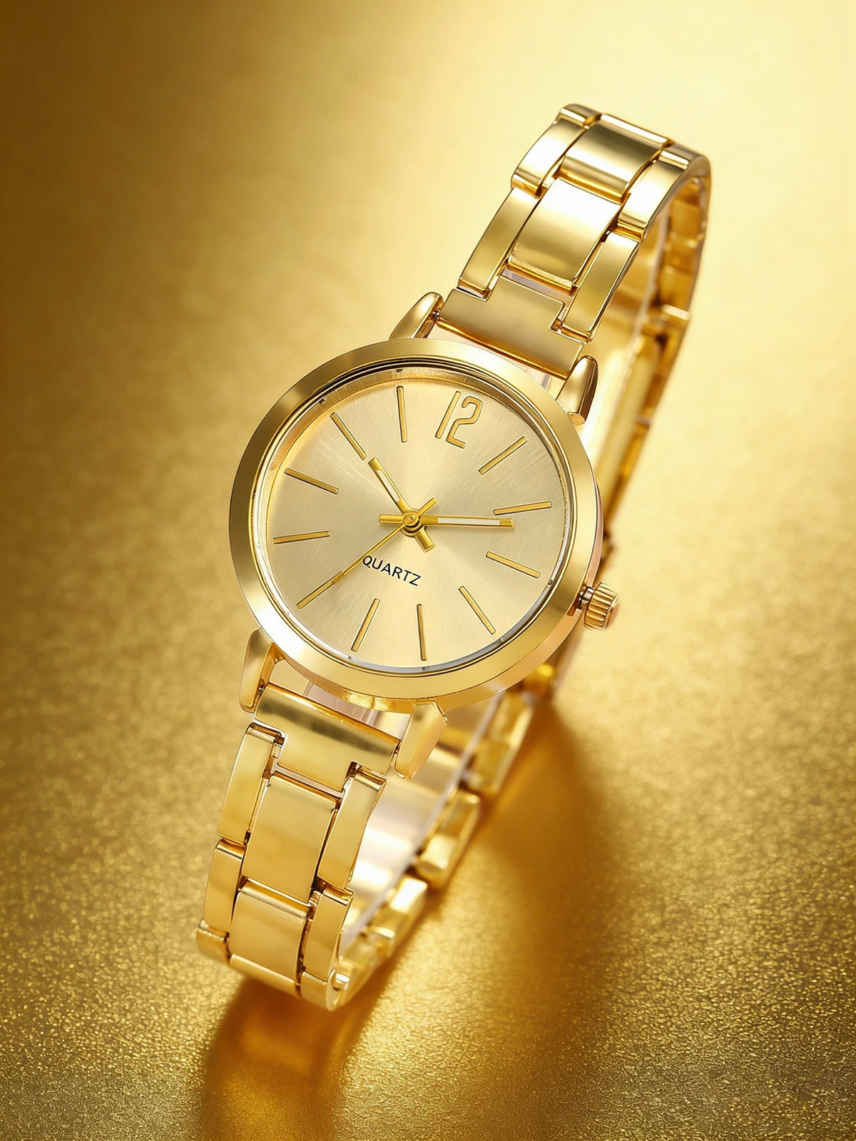 6-Piece Set, Women's Compact and Elegant Quartz Watch with a Heart-Shaped Bracelet, Necklace, Earrings, and Ring Set, Suitable for Daily Use, Workplace, Commuting, and as a Gift.