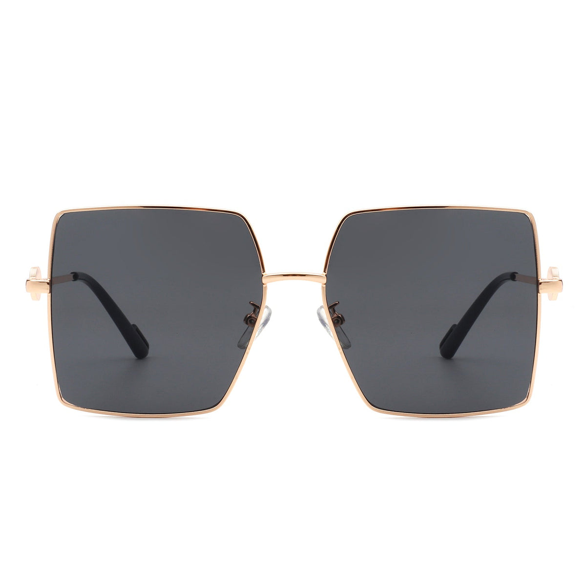 Benazia - Square Oversize Flat Top Large Tinted Women Fashion Sunglasses-1