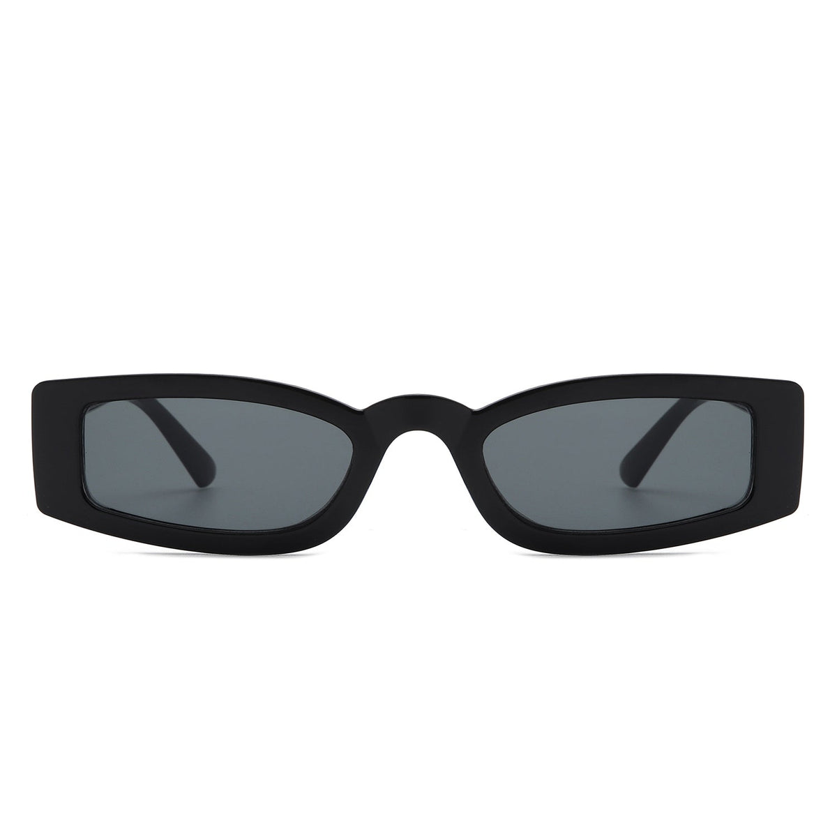 Starzest - Retro Rectangle Slim Tinted Square Narrow Sunglasses