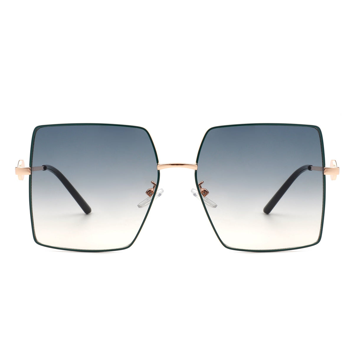 Benazia - Square Oversize Flat Top Large Tinted Women Fashion Sunglasses-2