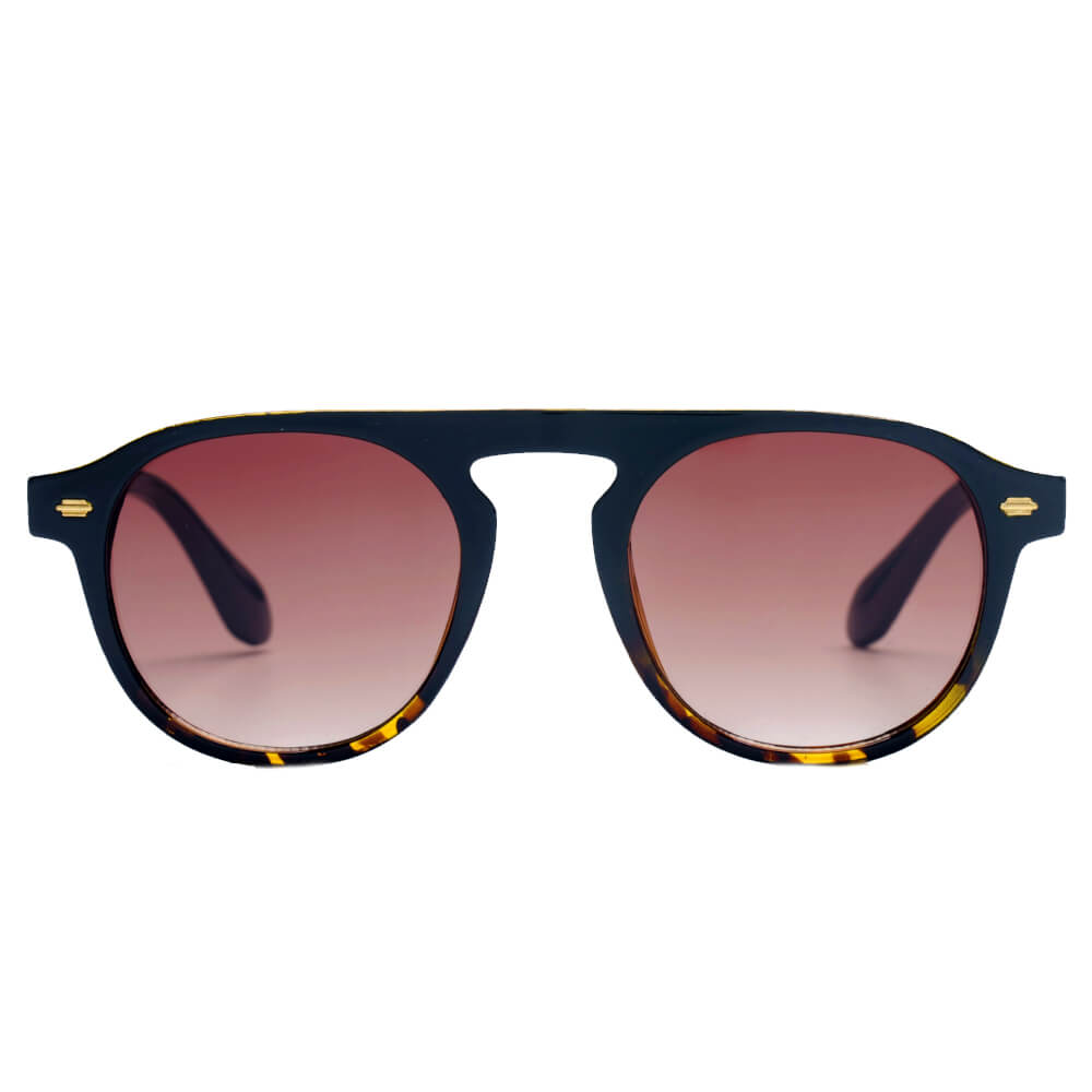 CADIZ | Unisex Round Carrera Fashion Round Brow Bar Sunglasses-3