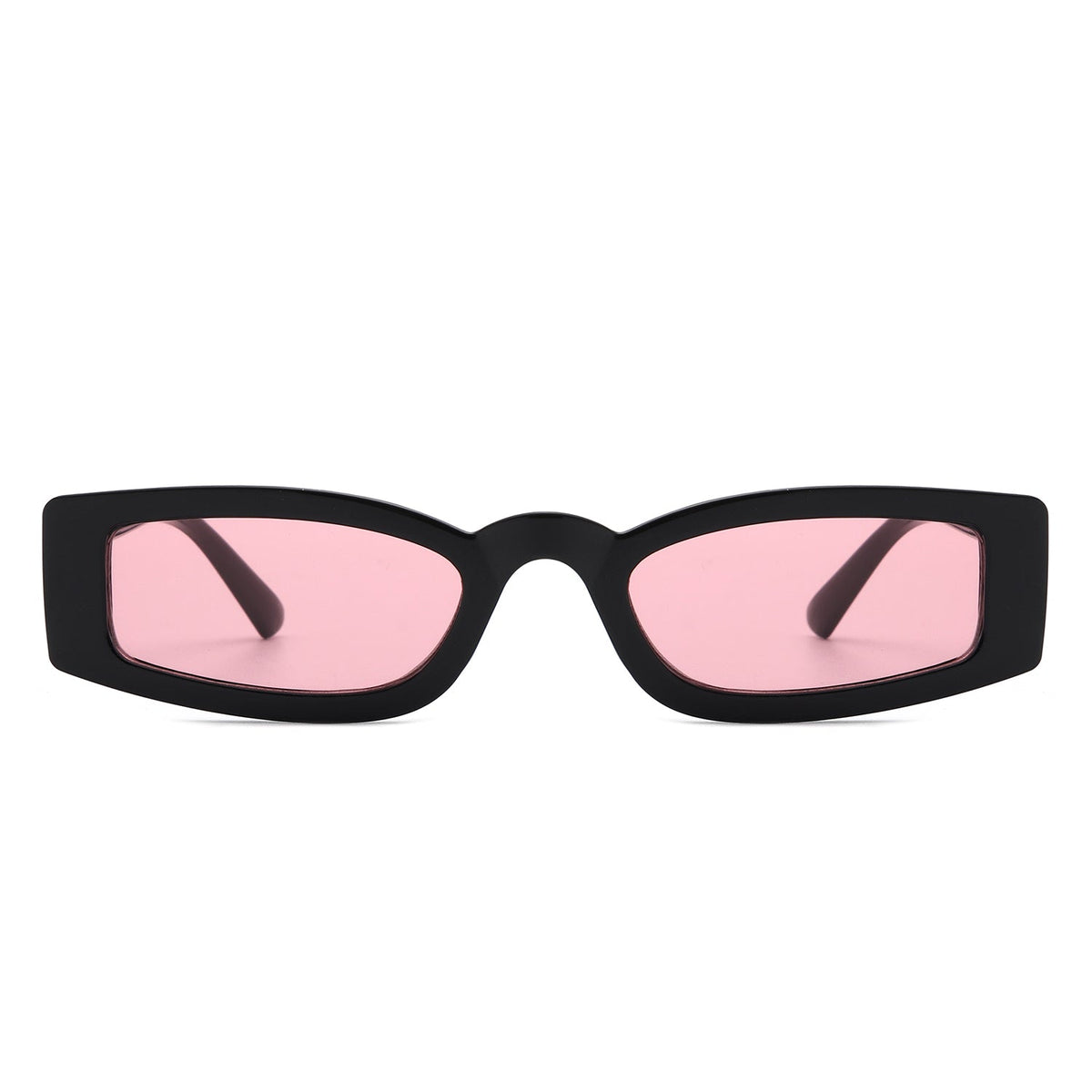 Starzest - Retro Rectangle Slim Tinted Square Narrow Sunglasses