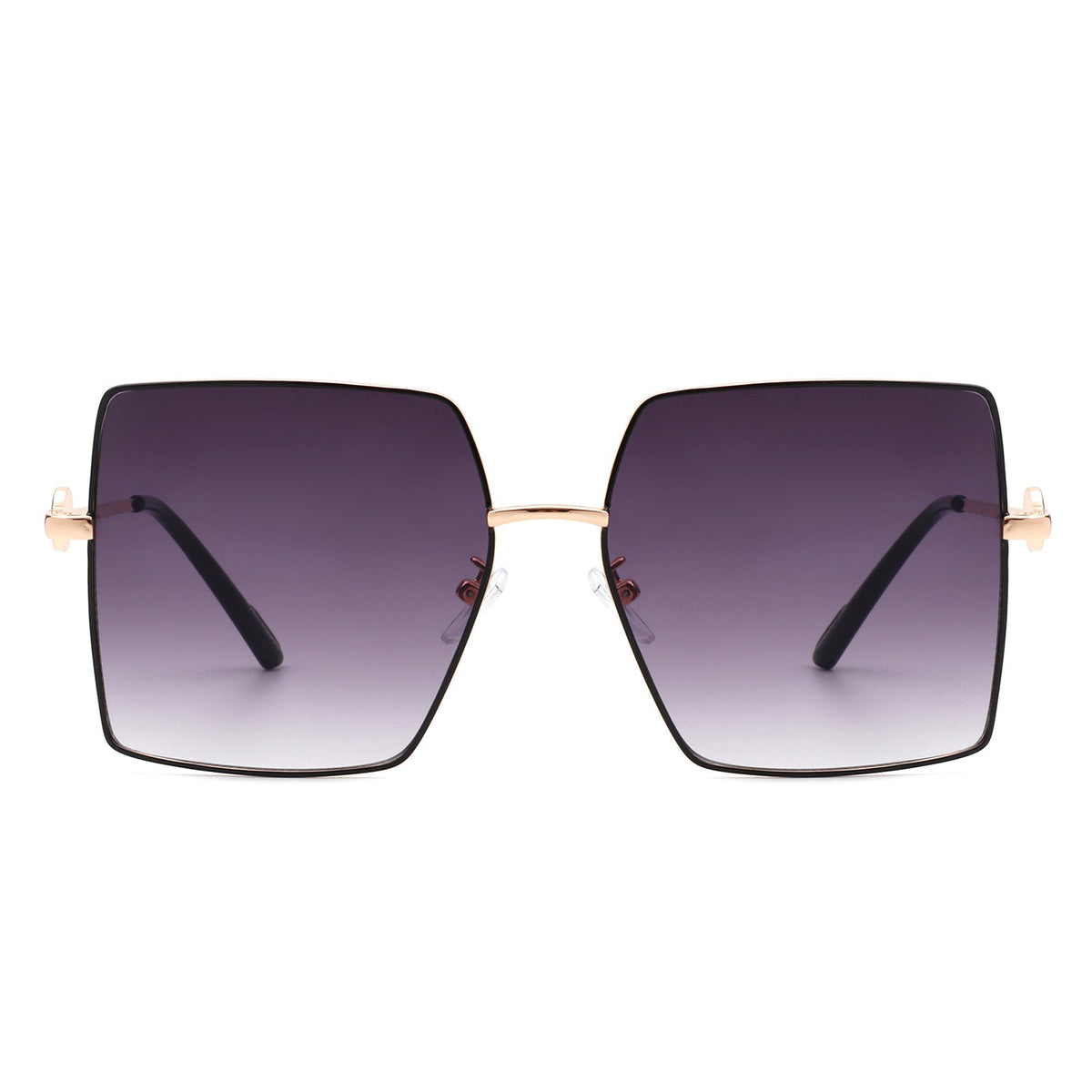 Benazia - Square Oversize Flat Top Large Tinted Women Fashion Sunglasses-4