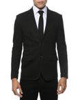 Daytona Black Stretch Slim Fit Blazer-0