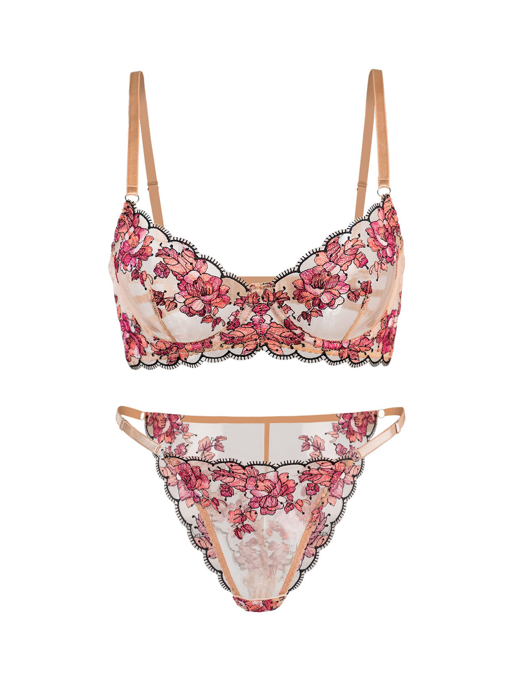 Blossom Elegance Lace Lingerie Set-2