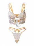 Delicate White Embroidery Lingerie Set-2