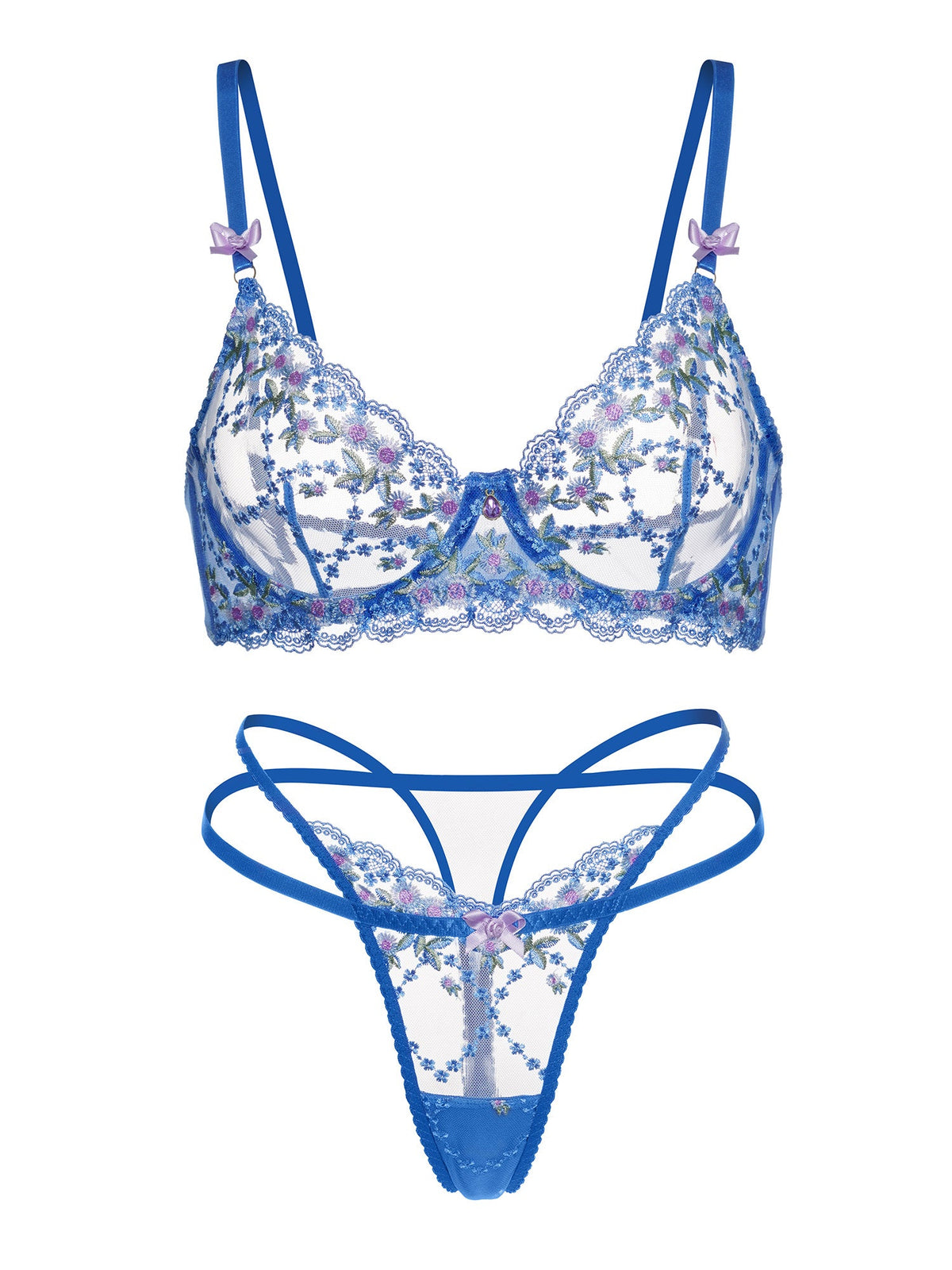 Nautical Nights Blossom Lingerie Set-3