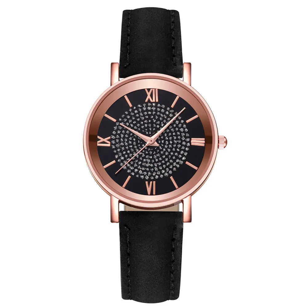 2025 New Women Watch Luxury Female Quartz Wristwatch Leather Belt Dial Casual Fashion Bracelet Ladies Girls Clock Gifts