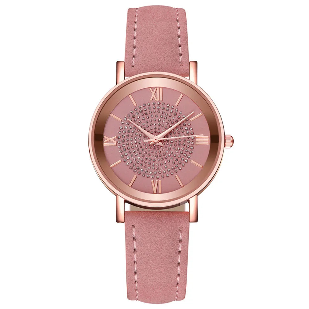 2025 New Women Watch Luxury Female Quartz Wristwatch Leather Belt Dial Casual Fashion Bracelet Ladies Girls Clock Gifts