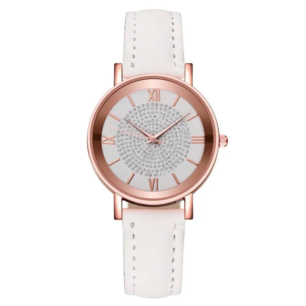 2025 New Women Watch Luxury Female Quartz Wristwatch Leather Belt Dial Casual Fashion Bracelet Ladies Girls Clock Gifts