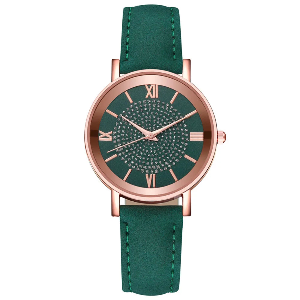 2025 New Women Watch Luxury Female Quartz Wristwatch Leather Belt Dial Casual Fashion Bracelet Ladies Girls Clock Gifts