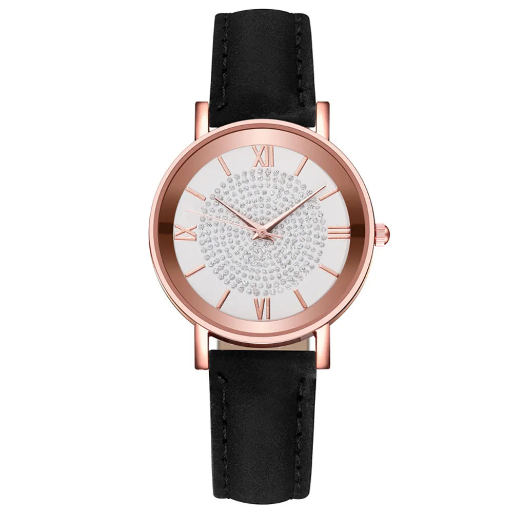 2025 New Women Watch Luxury Female Quartz Wristwatch Leather Belt Dial Casual Fashion Bracelet Ladies Girls Clock Gifts