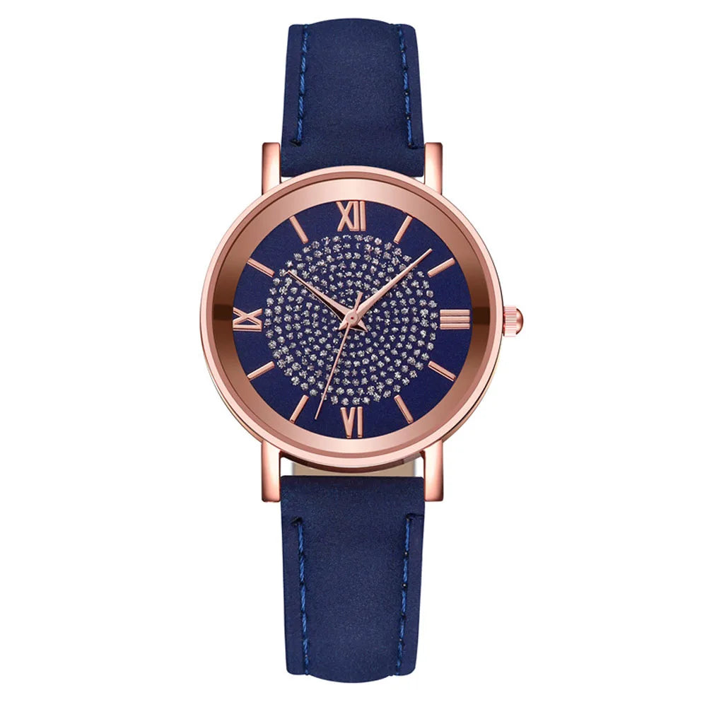 2025 New Women Watch Luxury Female Quartz Wristwatch Leather Belt Dial Casual Fashion Bracelet Ladies Girls Clock Gifts