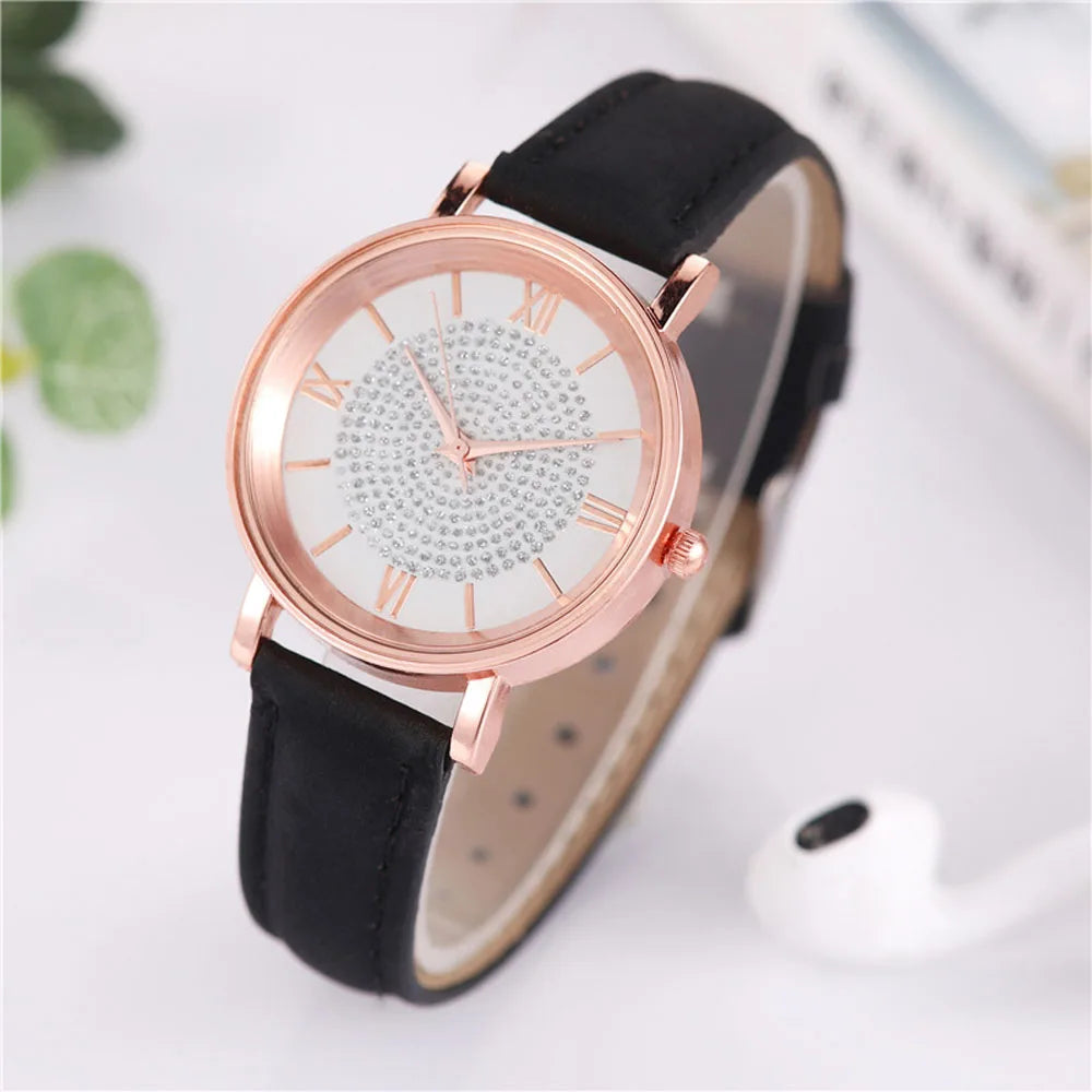 2025 New Women Watch Luxury Female Quartz Wristwatch Leather Belt Dial Casual Fashion Bracelet Ladies Girls Clock Gifts