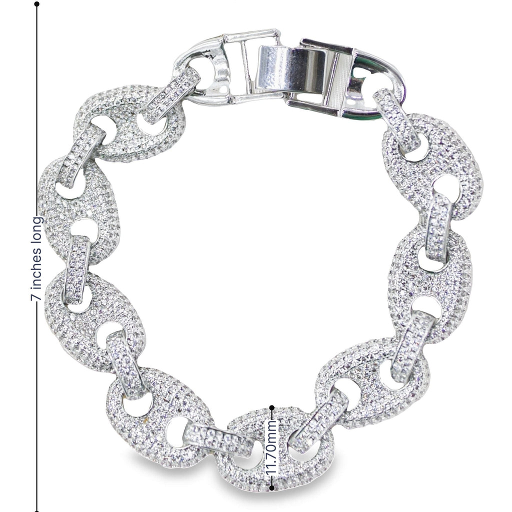 CZ Gucci Link Chain Bracelet (I328)