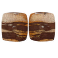 Outback Jasper Pair 17.7x19.6x4 mm Cushion Shape Polished Gemstone LS72-07448-0