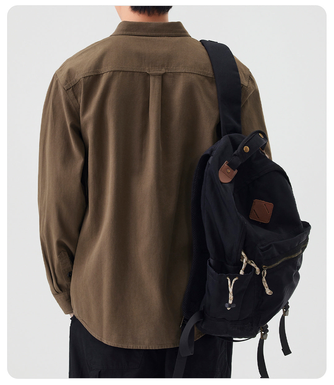 Men's Solid Colour Long-Sleeve Casual Shirt