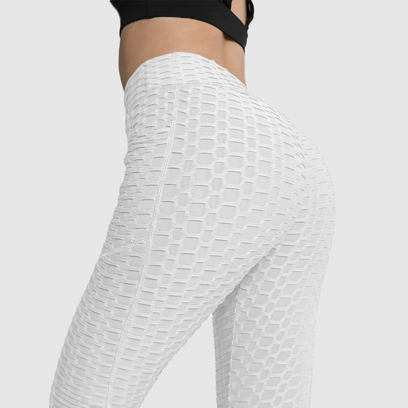 Women's High-Waist Jacquard Yoga Leggings