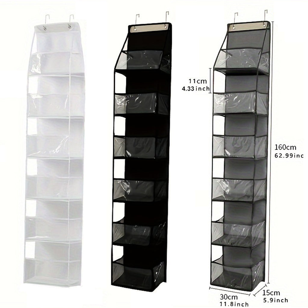 Wall-Mounted Storage Hanging Bag Behind the Door, Multi-Layered Dormitory Storage, Multifunctional Clothing and Toy Plastic Bag Storage Bag