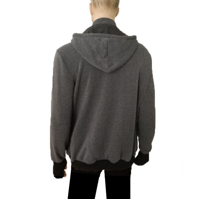 Men's kangaroo pouch parenting sweatshirt front view
