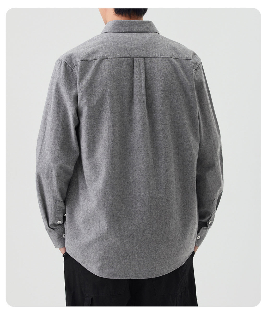 Men's Brushed Pure Cotton Long-Sleeve Shirt