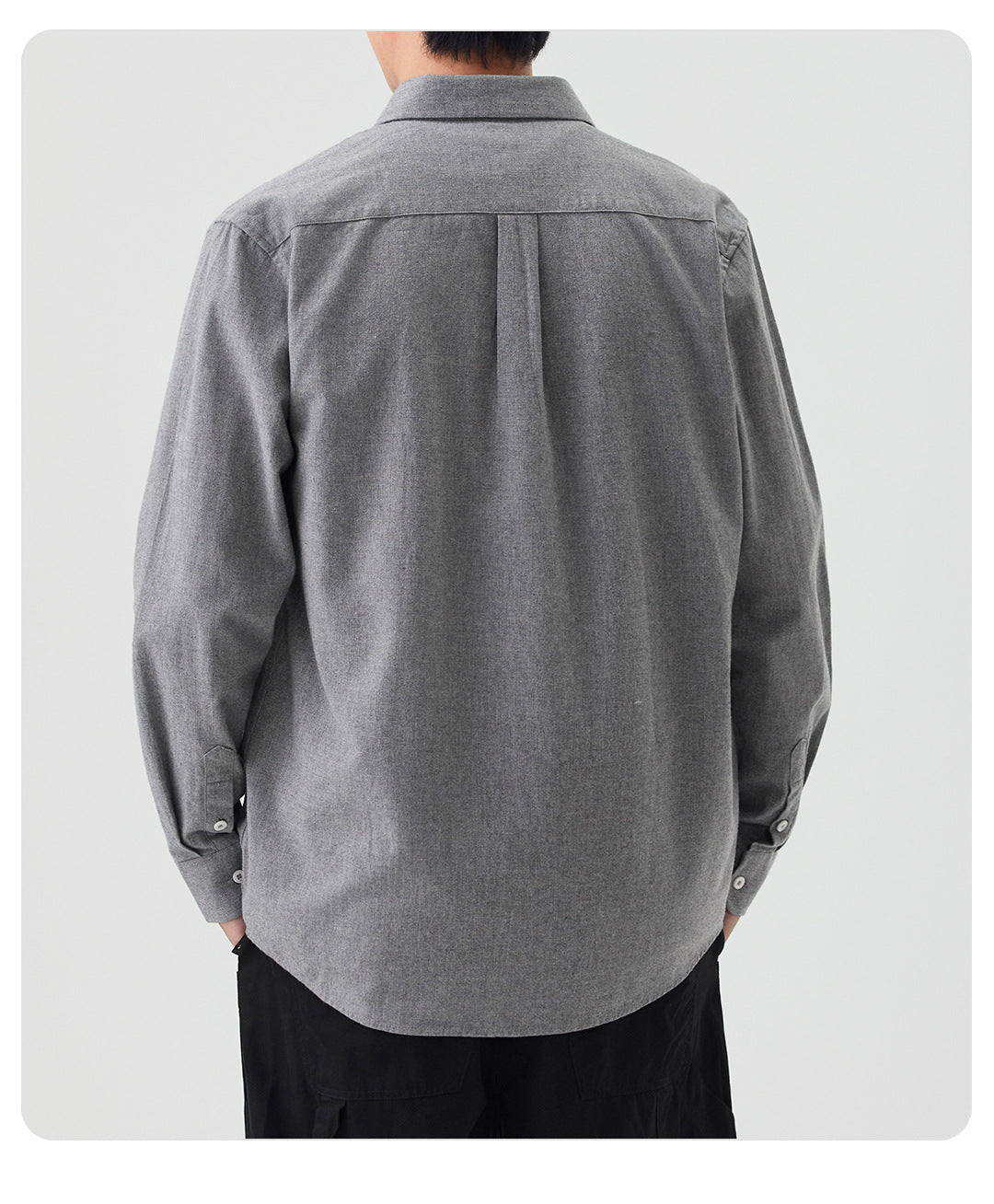 Men's Brushed Pure Cotton Long-Sleeve Shirt