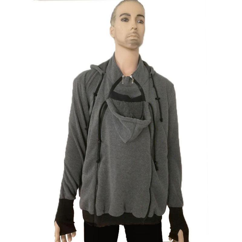 Men's kangaroo pouch parenting sweatshirt relaxed sweatshirt design