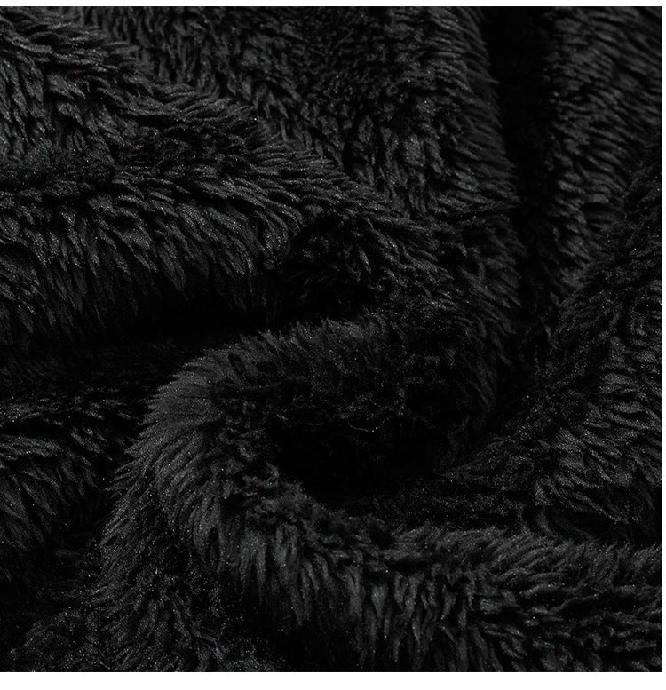 2025 Cross-Border Jacket Men's Autumn and Winter Double-Sided Velvet Warm Jacket Amazon Loose Hooded Casual Jacket