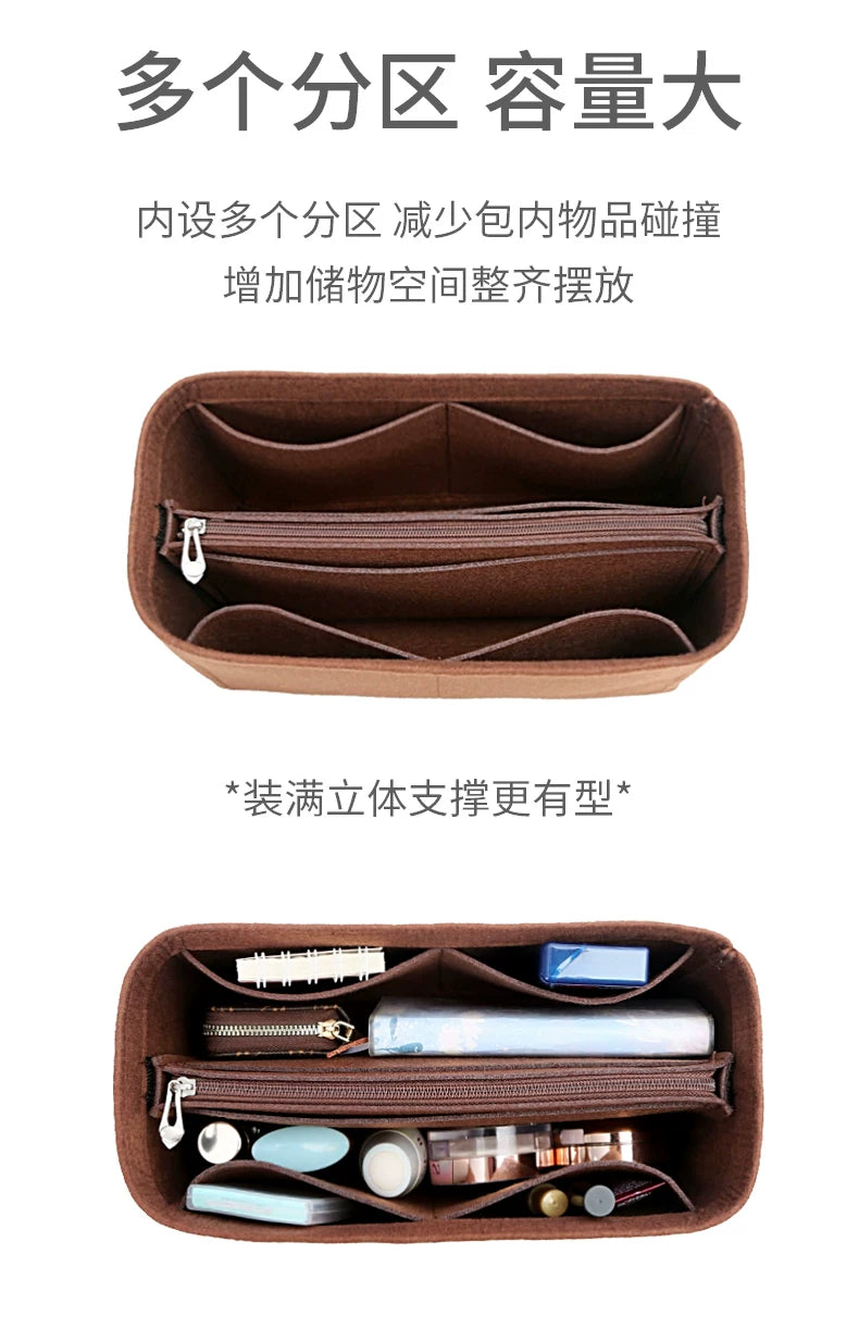 Handbag organizer insert organized storage bag